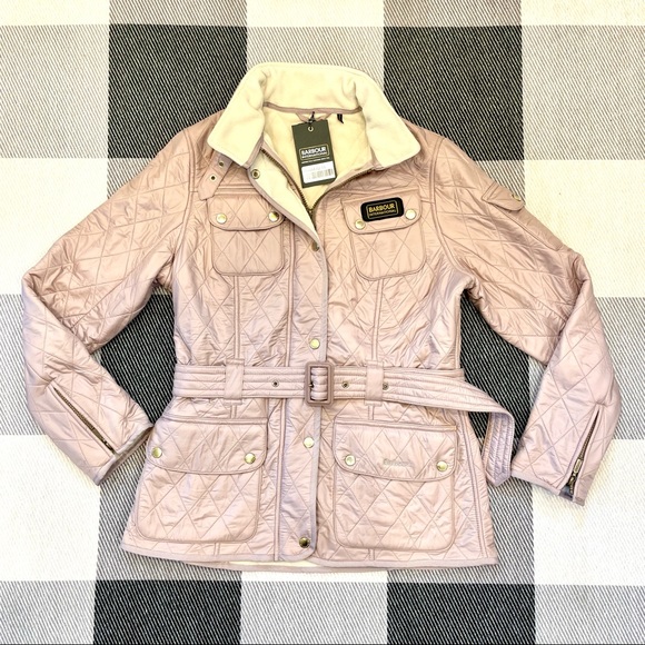 Barbour Jackets & Blazers - Barbour Women’s Polarquilt Belted Quilted Jacket Pink New 14 L